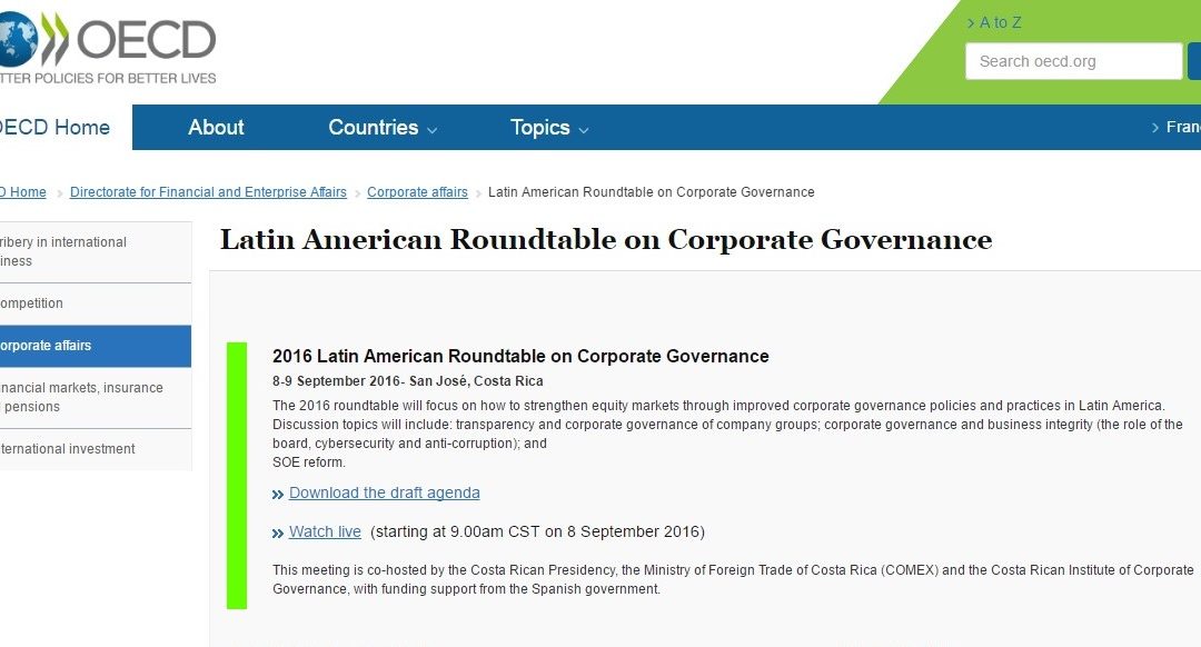 Join Cefeidas Group’s Managing Directors at the OECD Latin American Corporate Governance Roundtable via webcast